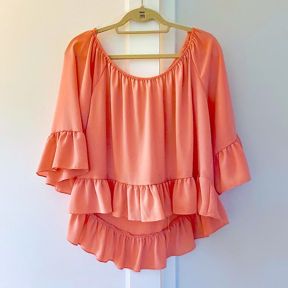Off the Shoulder Ruffle Blouse